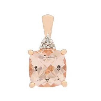 Featured image for “14k Rose Gold Morganite and Diamond Pendant”