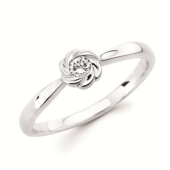 Featured image for “Sterling Silver Diamond Knot Promise Ring”