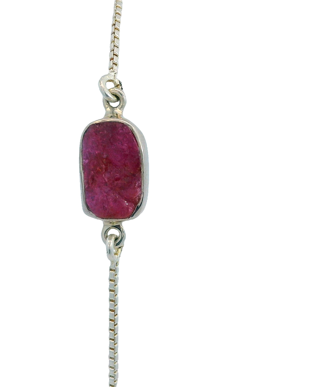 Sterling Silver Ruby Bolo Bracelet