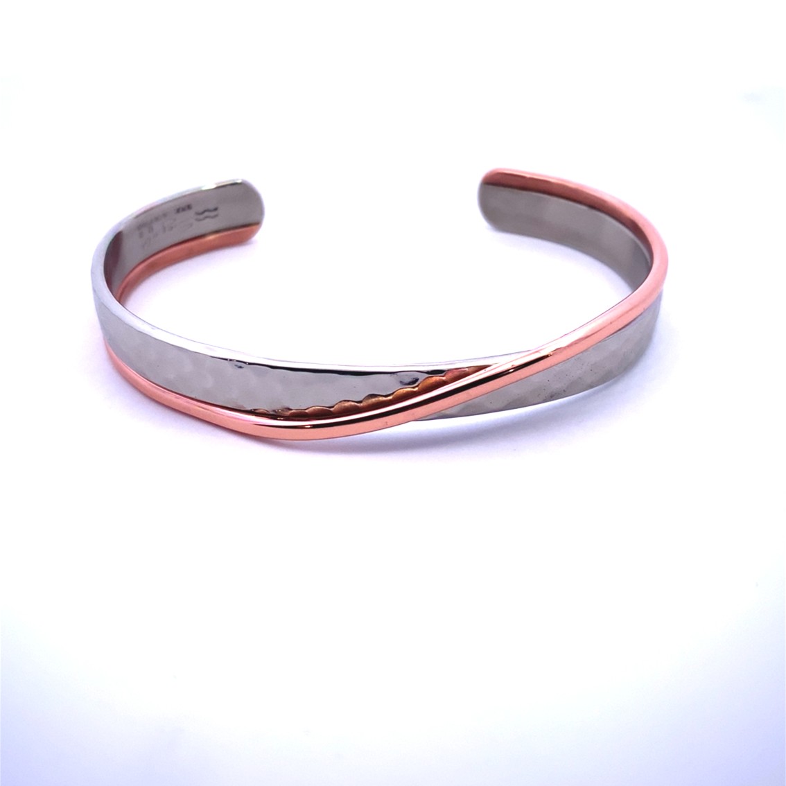 Featured image for “Two-Tone Hammered Bracelet”
