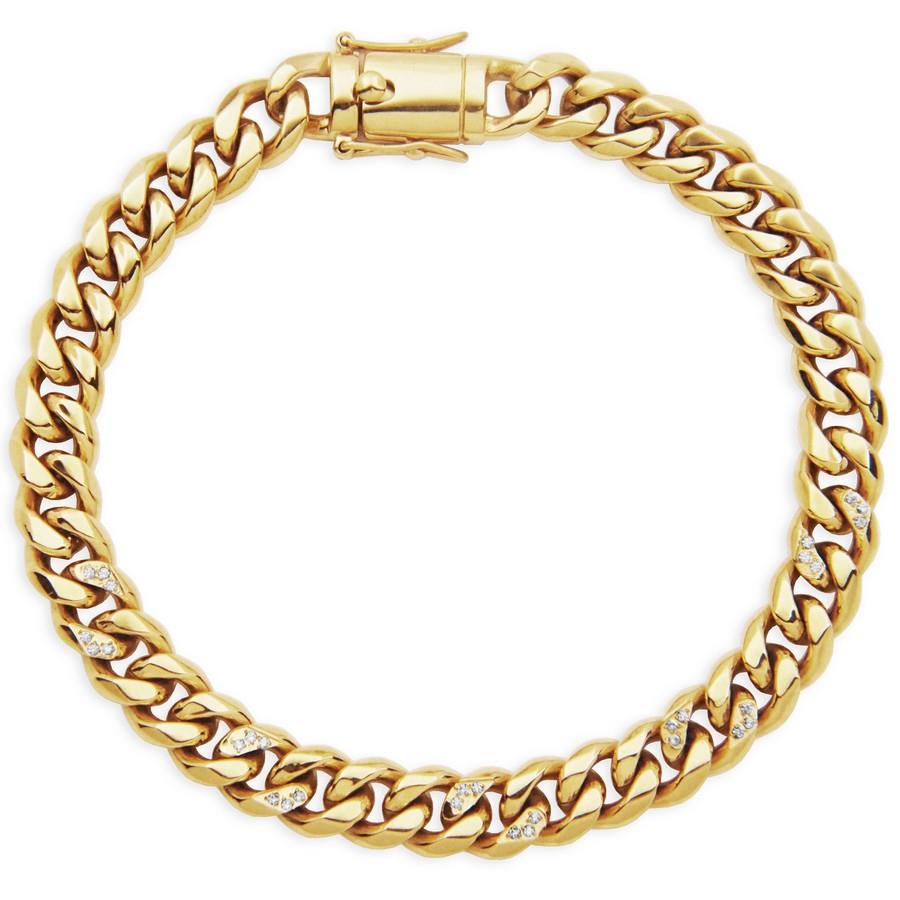 Stainless Steel Ip-plated Curb Bracelet