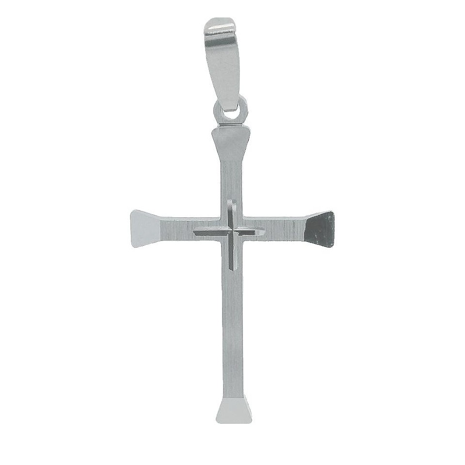 Featured image for “Sterling Silver Cross with Satin Finish”
