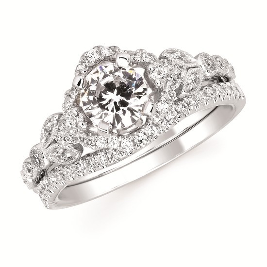 Featured image for “14k Round Semi-Mount Wedding Set”