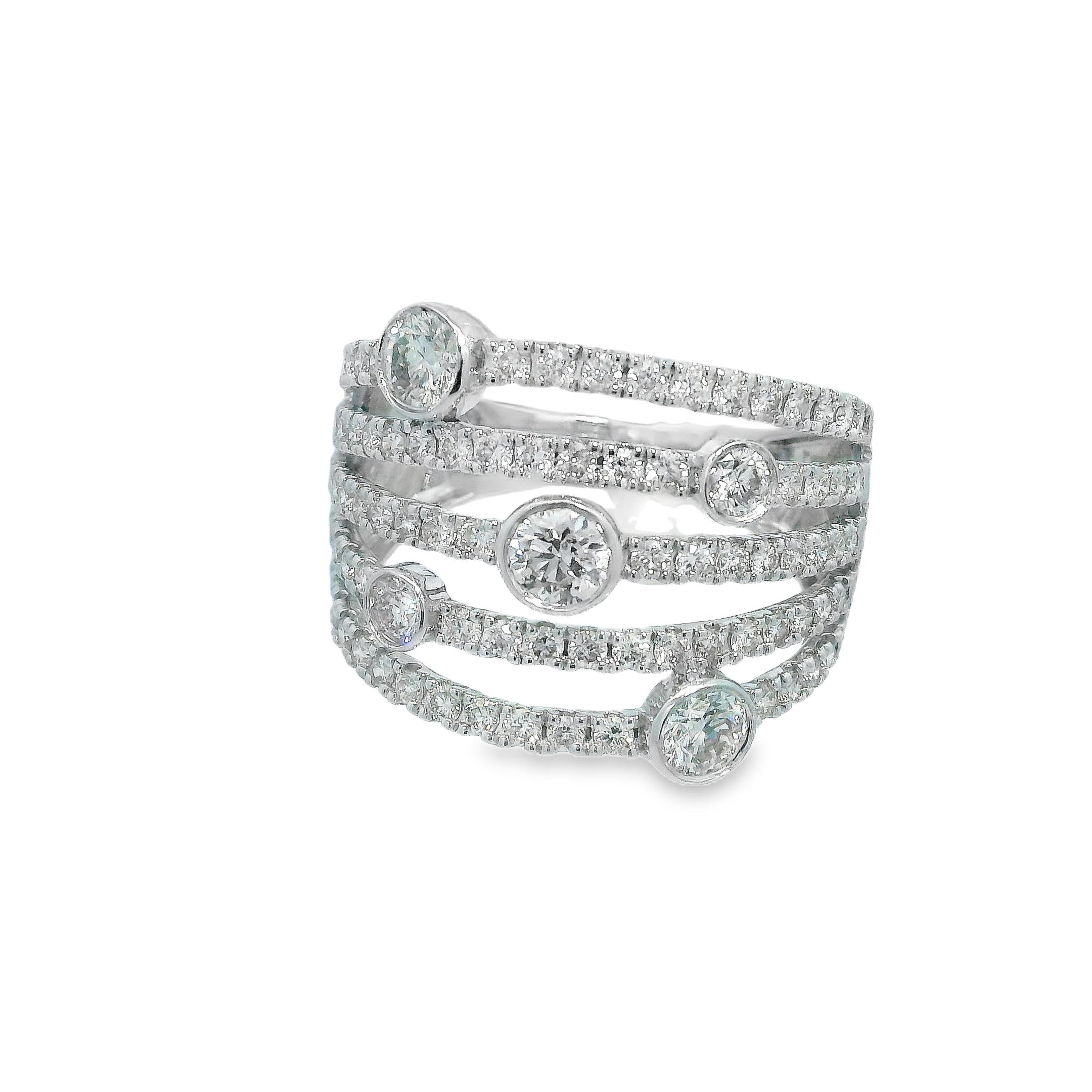Featured image for “14K White Gold Bypass Fasion Ring”