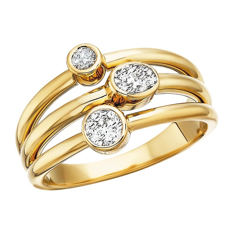 Featured image for “14k Yellow Gold Ring with Three Diamonds”