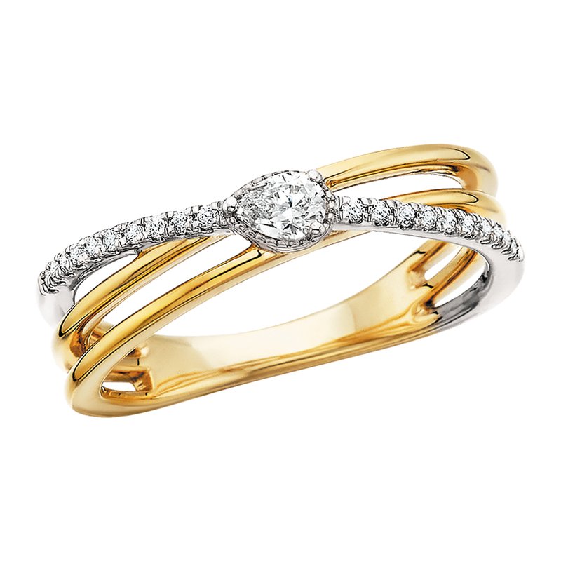 Featured image for “14k Two-Toned Crossover Ring”