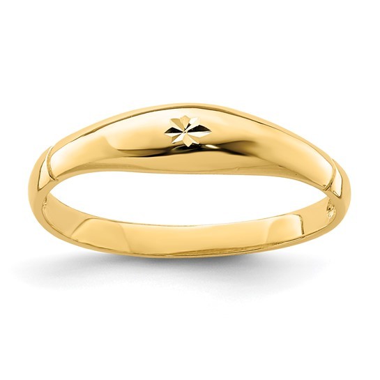 14k Diamond Cut Band