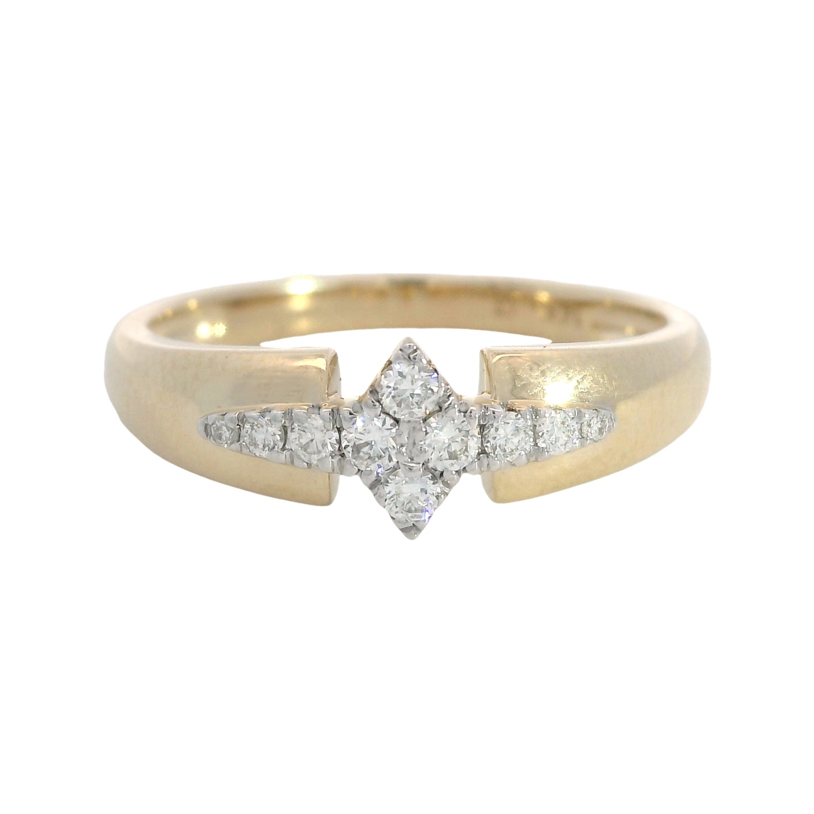 14k Diamond Star Ring