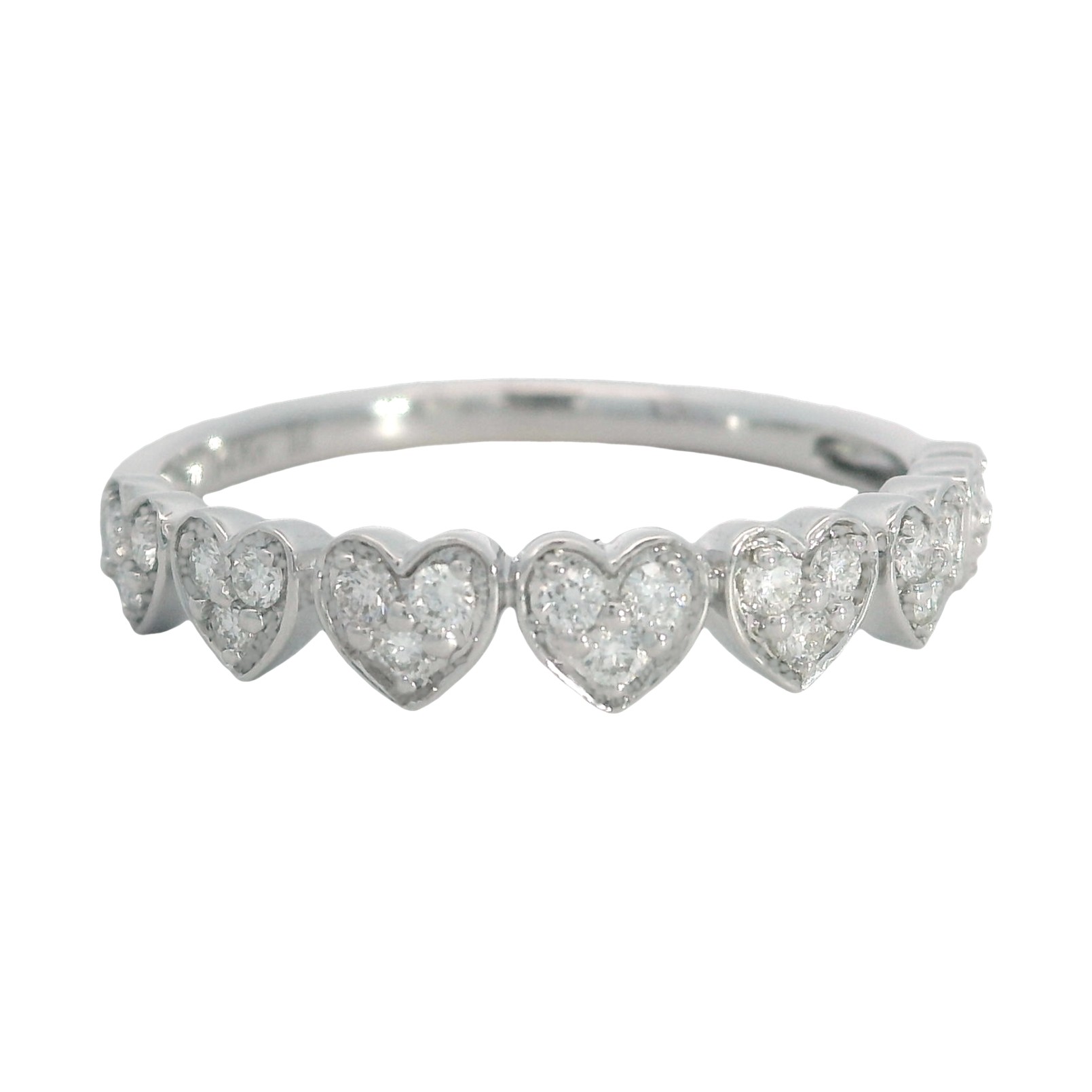 14k Diamond Heart Promise Ring