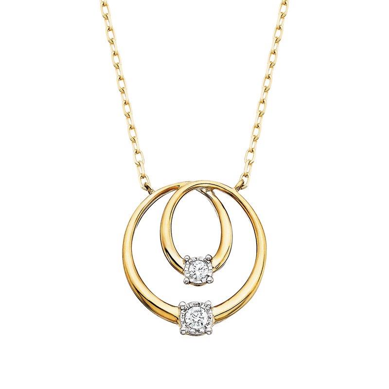 Featured image for “10K Diamond Double Circle Pendant”