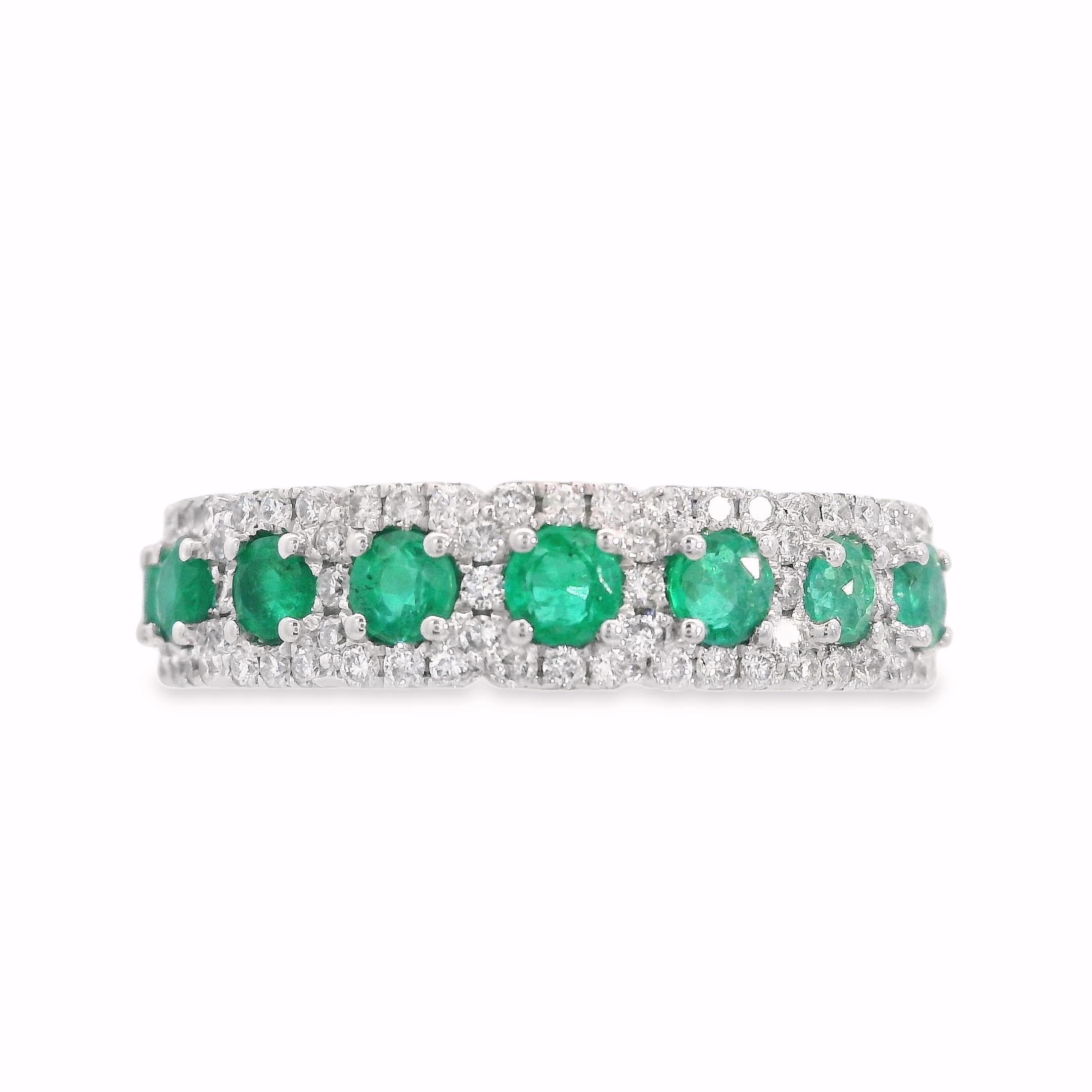 Featured image for “18K White Gold Emerald Band”