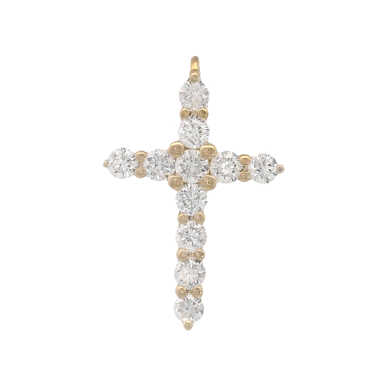 14k Diamond Cross Pendant