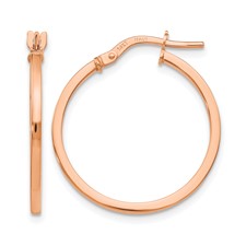 Featured image for “14k Rose hoops”