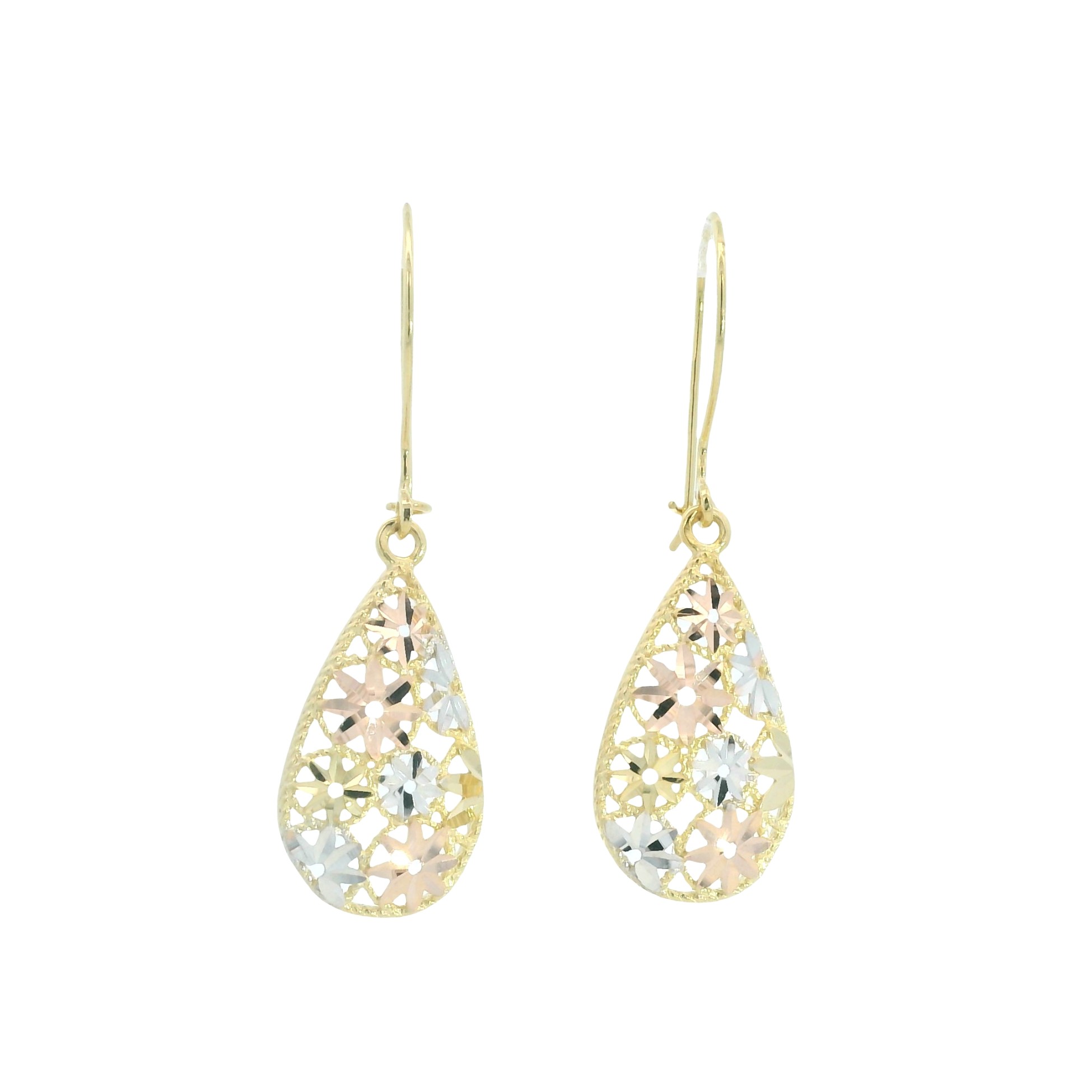 10k Tri-Tone Dangles