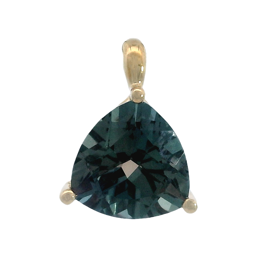 Featured image for “14k Created Alexandrite Trillion Pendant”