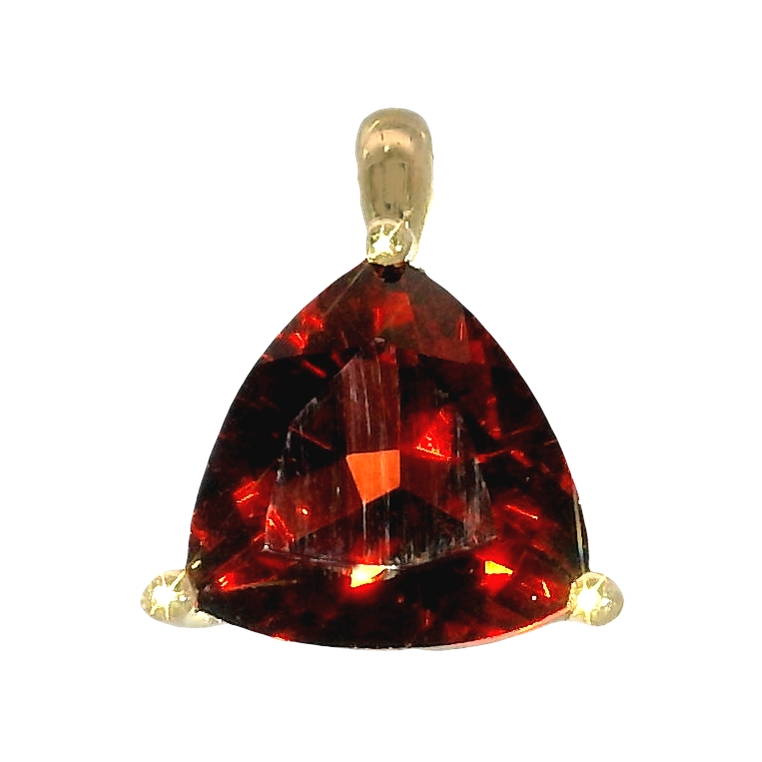 Featured image for “14k Garnet Trillion Pendant”