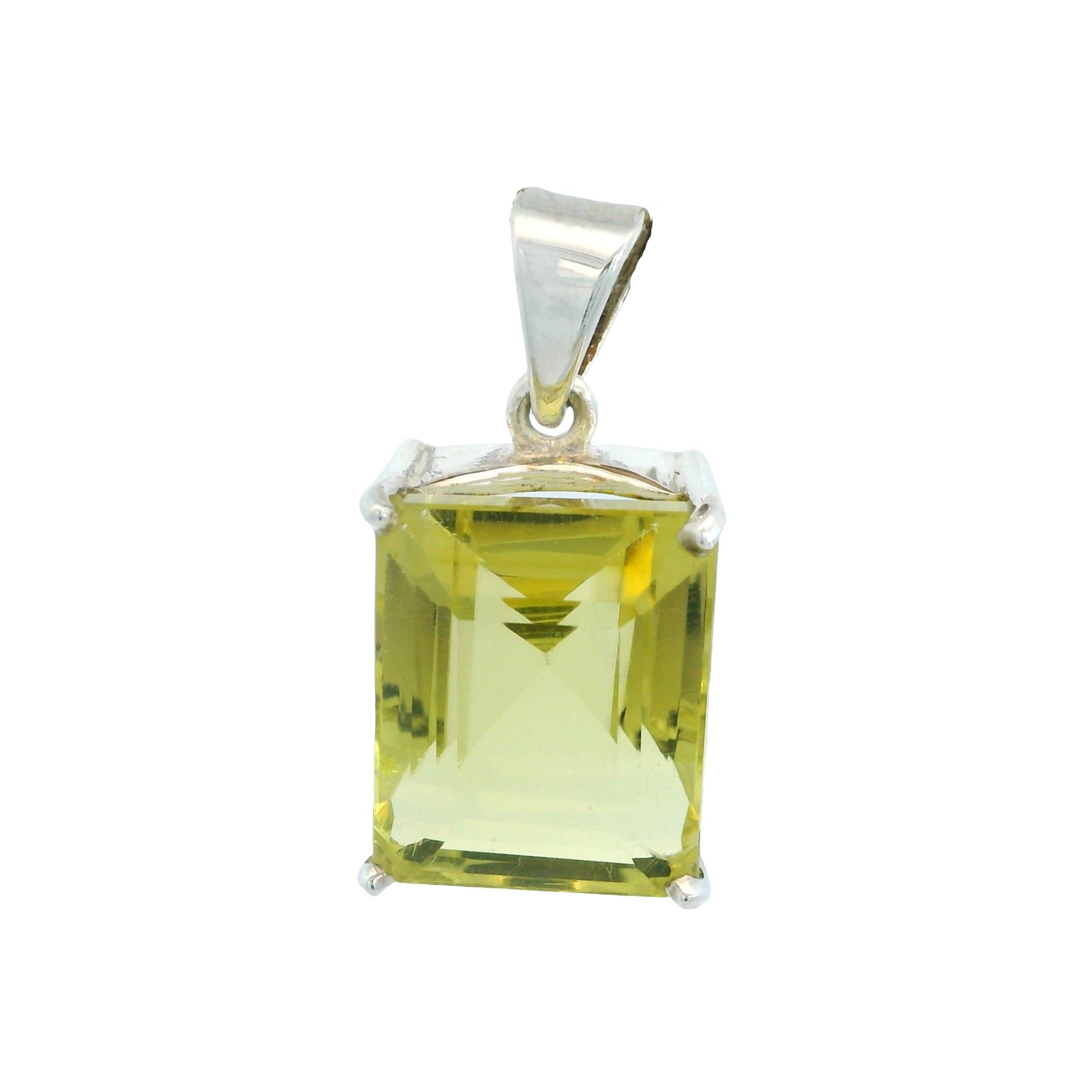 Featured image for “Sterling Silver Lemon Quartz Pendant”