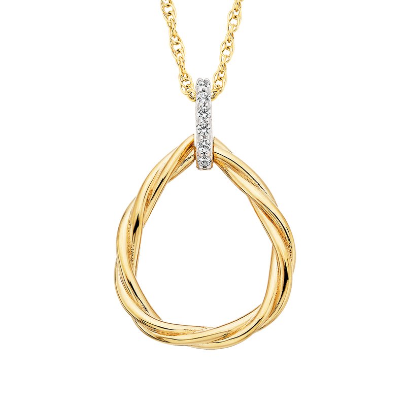 Featured image for “Vermeil Pendant with White Sapphire Bail”