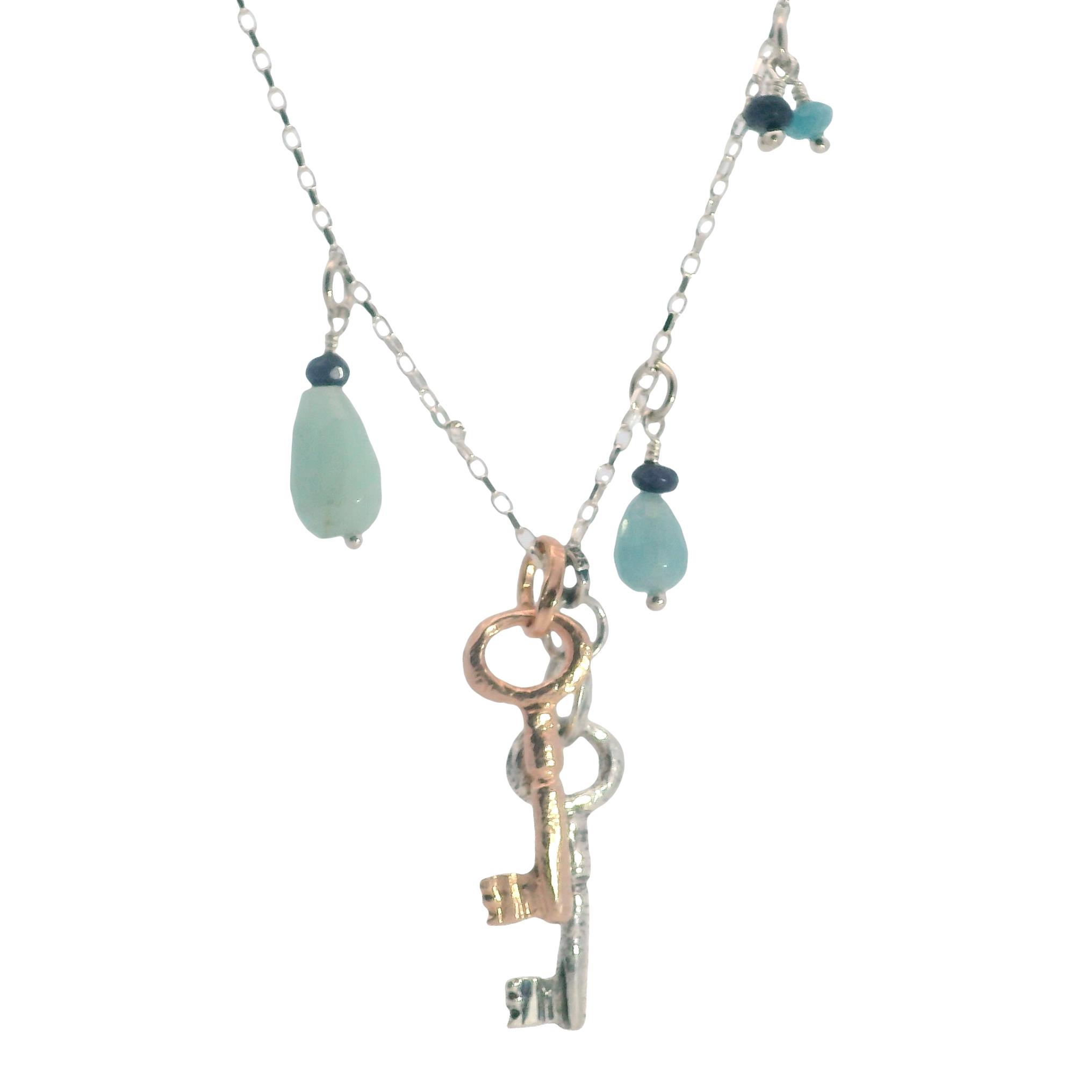 Sterling Silver and Blue Agate Pendant