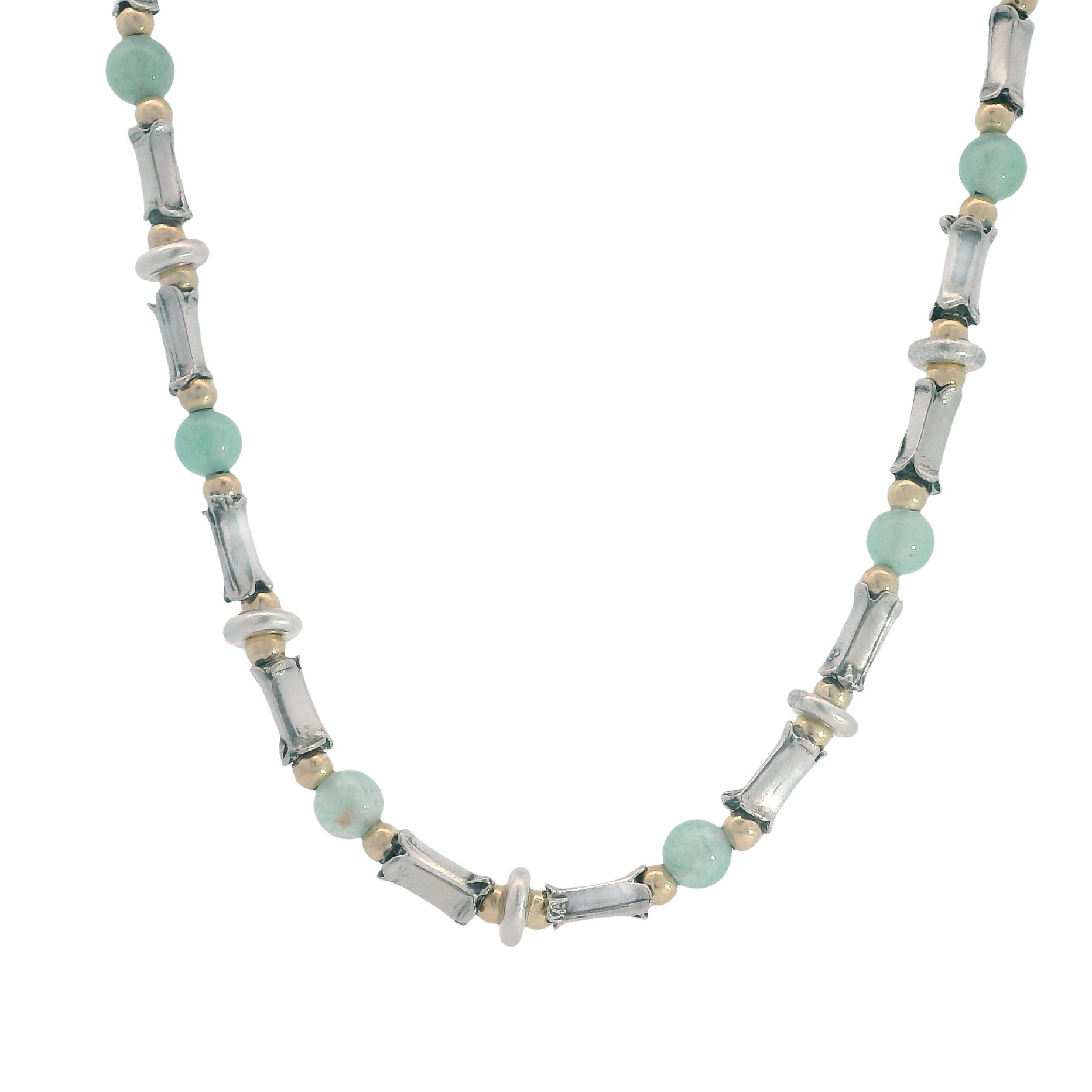 Sterling Silver Adventurine Necklace
