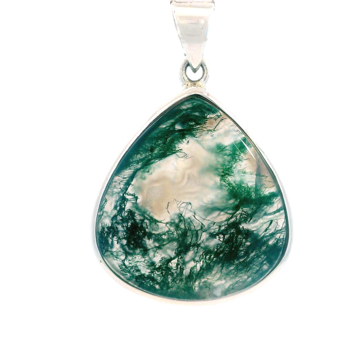 Featured image for “Sterling Silver Moss Agate Pendant”