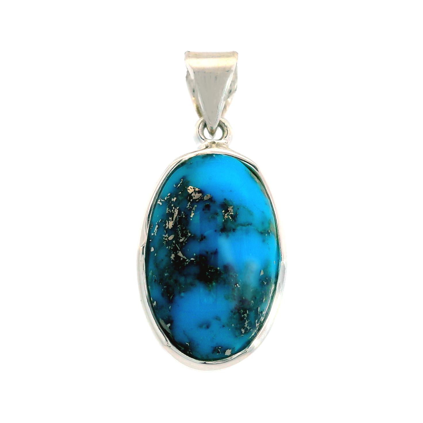 Featured image for “Sterling Silver Persian Turquoise Pendant”