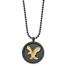 Plated Stainless Steel Eagle Pendant