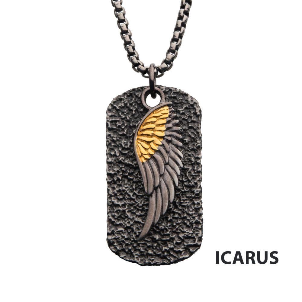 Featured image for “Stainless Steel Dog Tag with Wing”