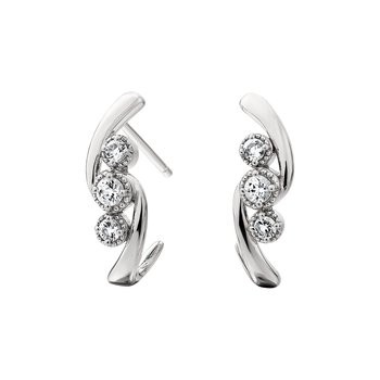 Sterling Silver White Topaz Earrings
