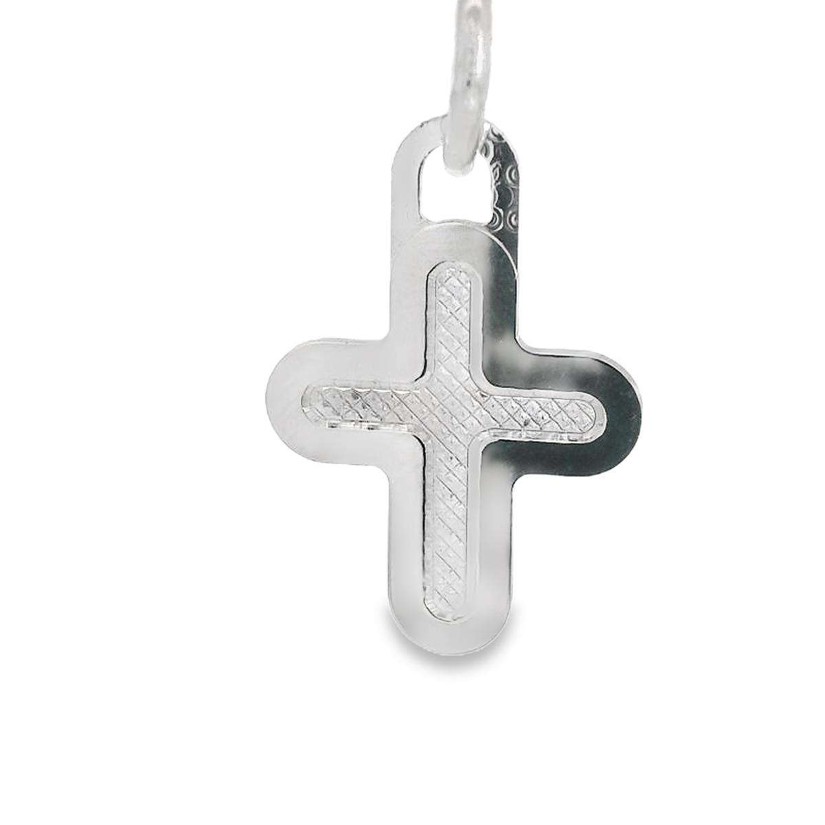 Featured image for “Sterling Silver Small Textured Cross Pendant”