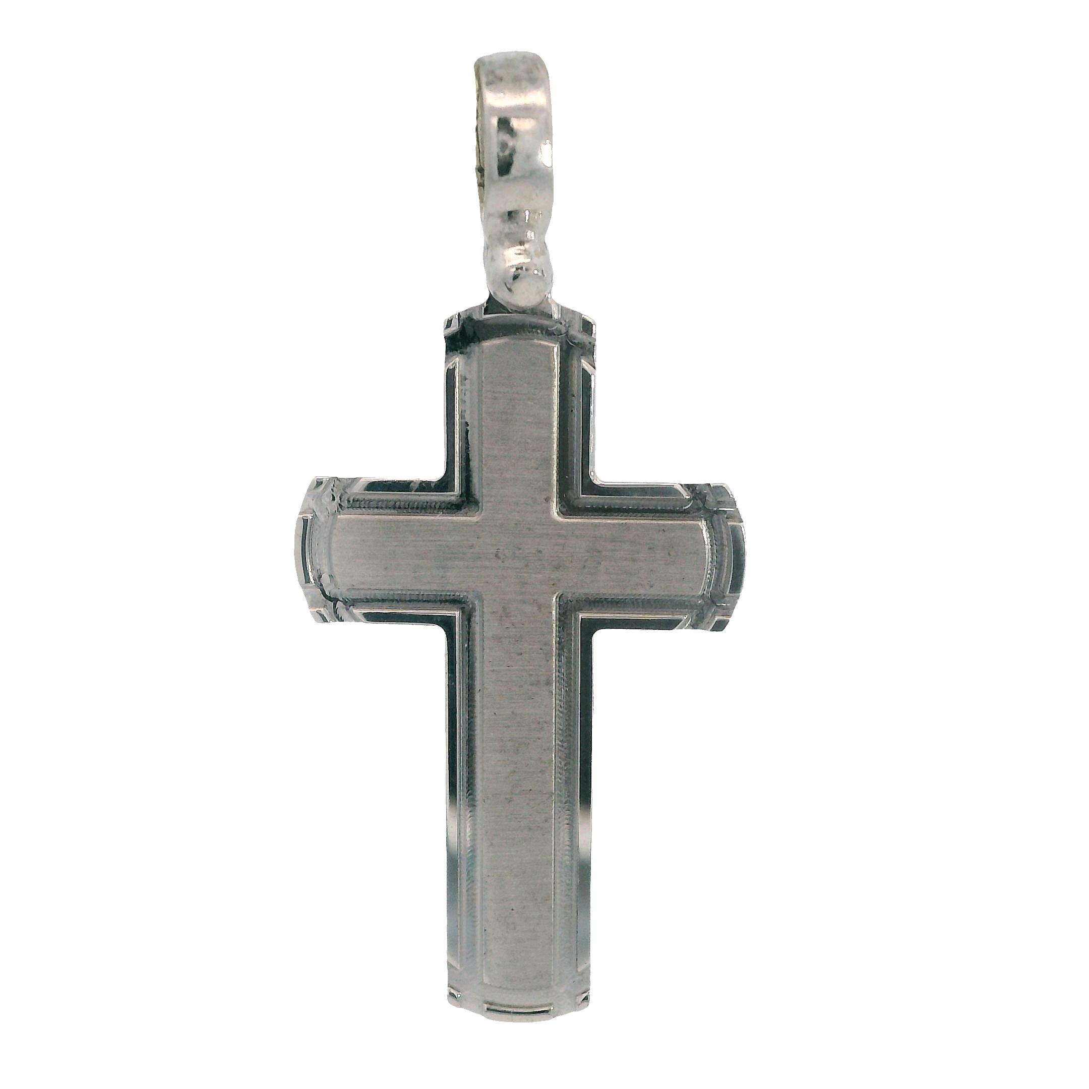 Featured image for “Serling Silver Cross with Brushed Finish”